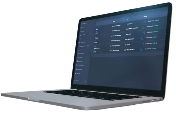 Software ADV Router em notebook